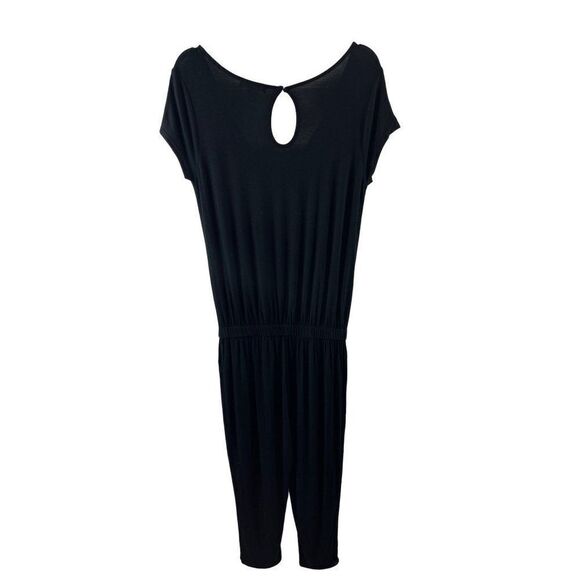 Lascana for Venus Black Short Sleeve Jumpsuit Small Viscose Stretch Pockets - Picture 5 of 10